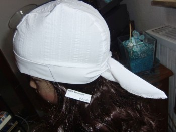Personalisiertes Tuch weiss Seersuckerstoff